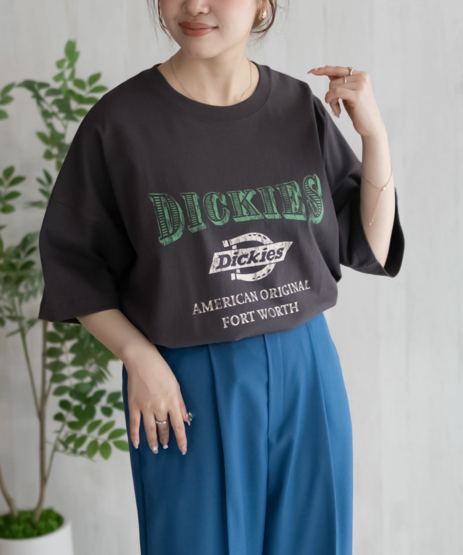 Dickies バイオ加工カレッジTシャツ レディース メール便 対応商品商品画像-11
