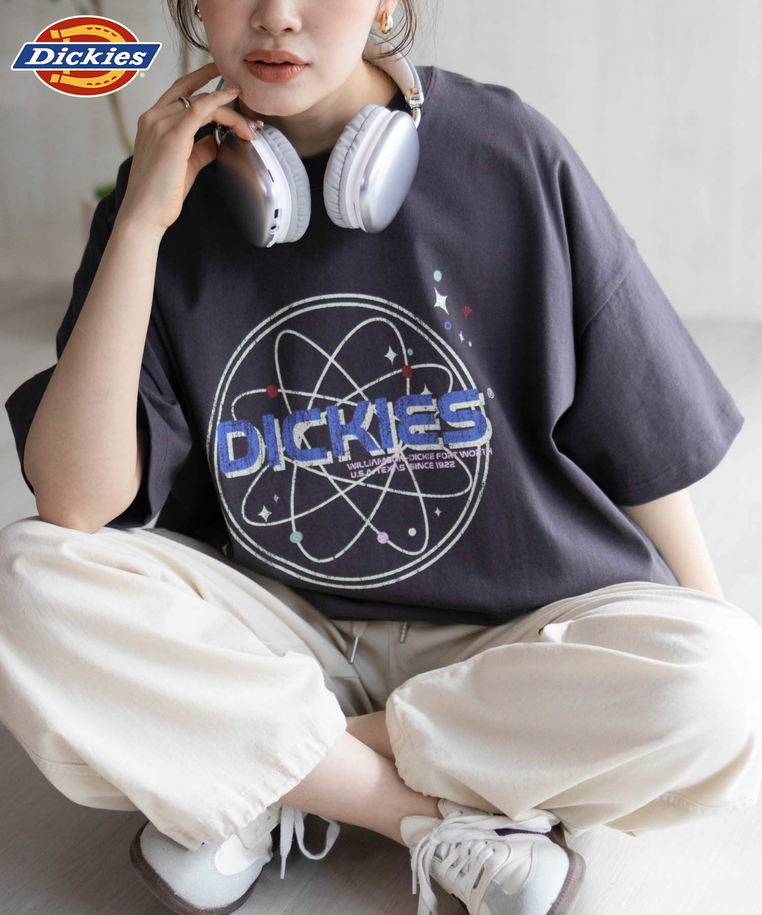 Dickies  バイオ加工アイコンTシャツ レディース メール便 対応商品商品画像-1