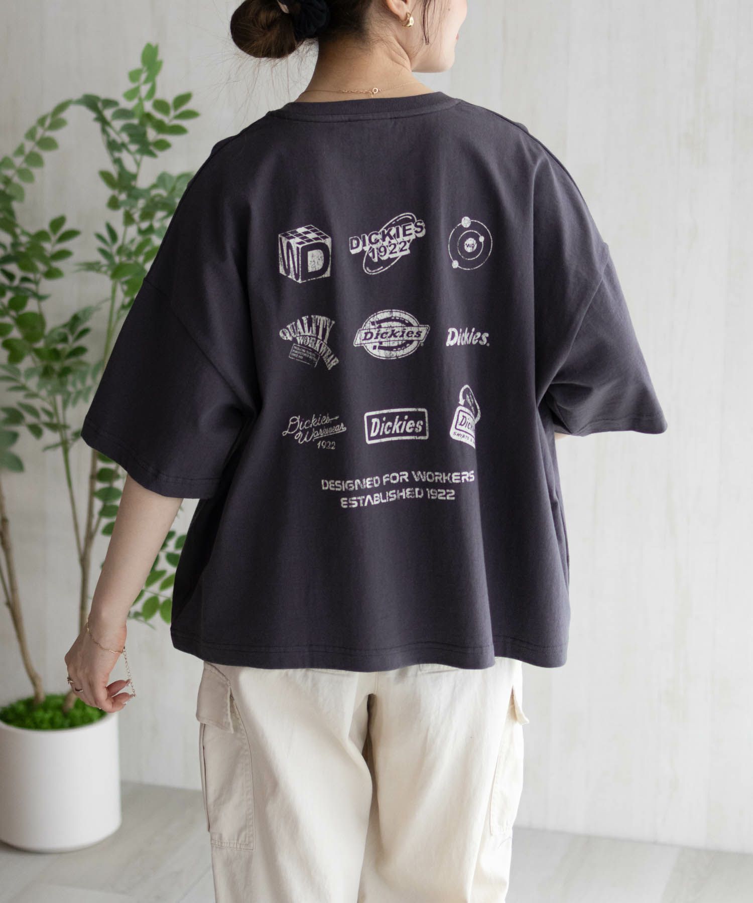 Dickies バイオ加工アイコンTシャツ レディース メール便 対応商品商品画像-8