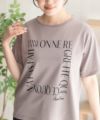 NAVY  メッセージプリントTシャツ レディース メール便 対応商品商品サムネイル-5