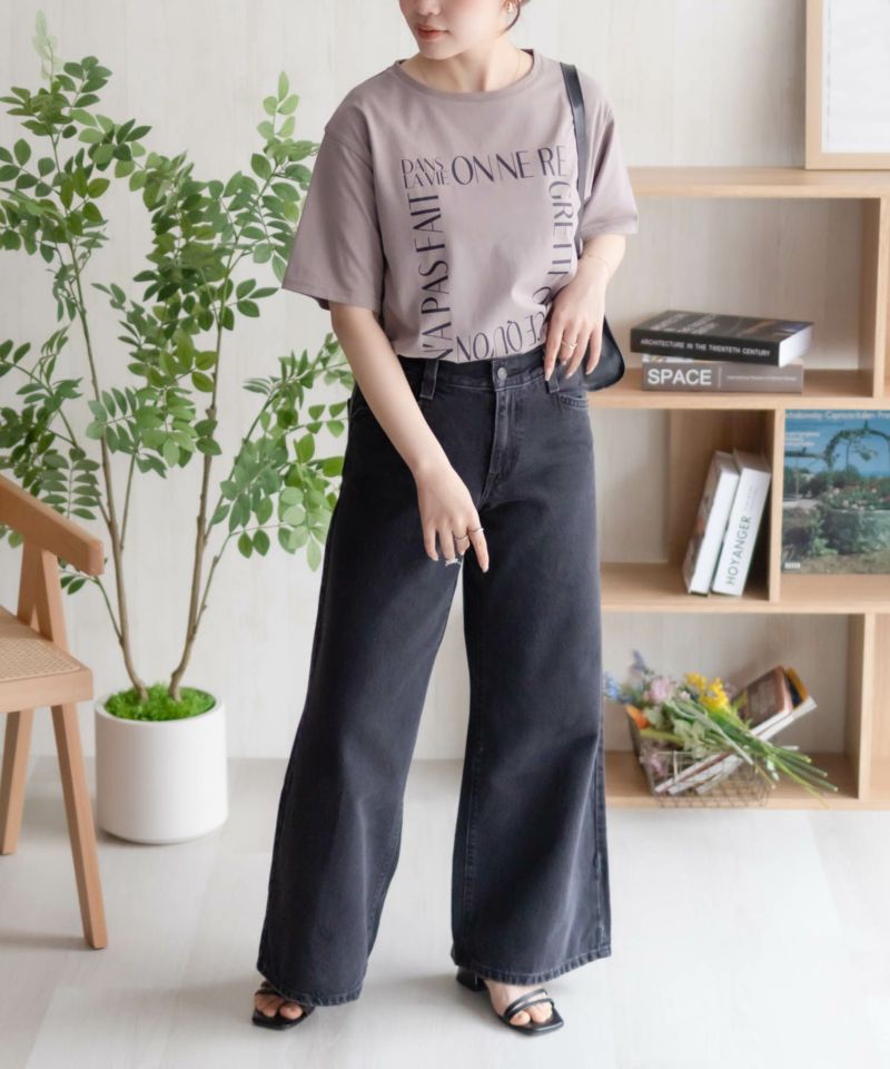 NAVY  メッセージプリントTシャツ レディース メール便 対応商品商品画像-10