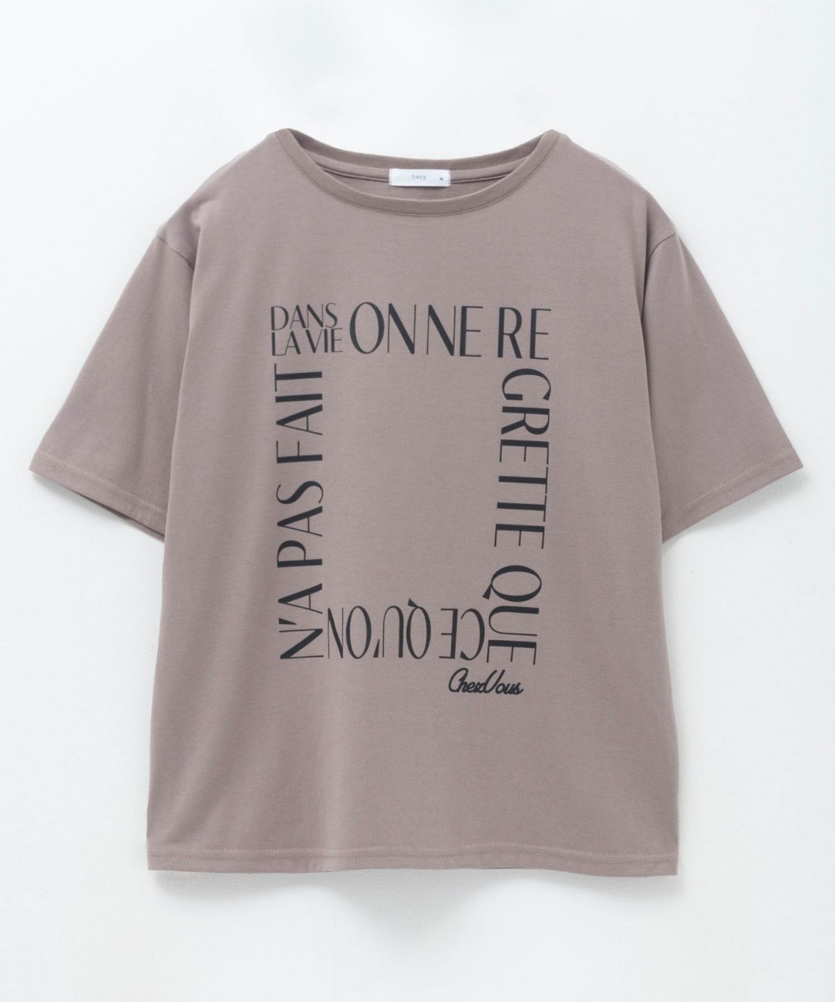 NAVY メッセージプリントTシャツ レディース ネコポス 対応商品