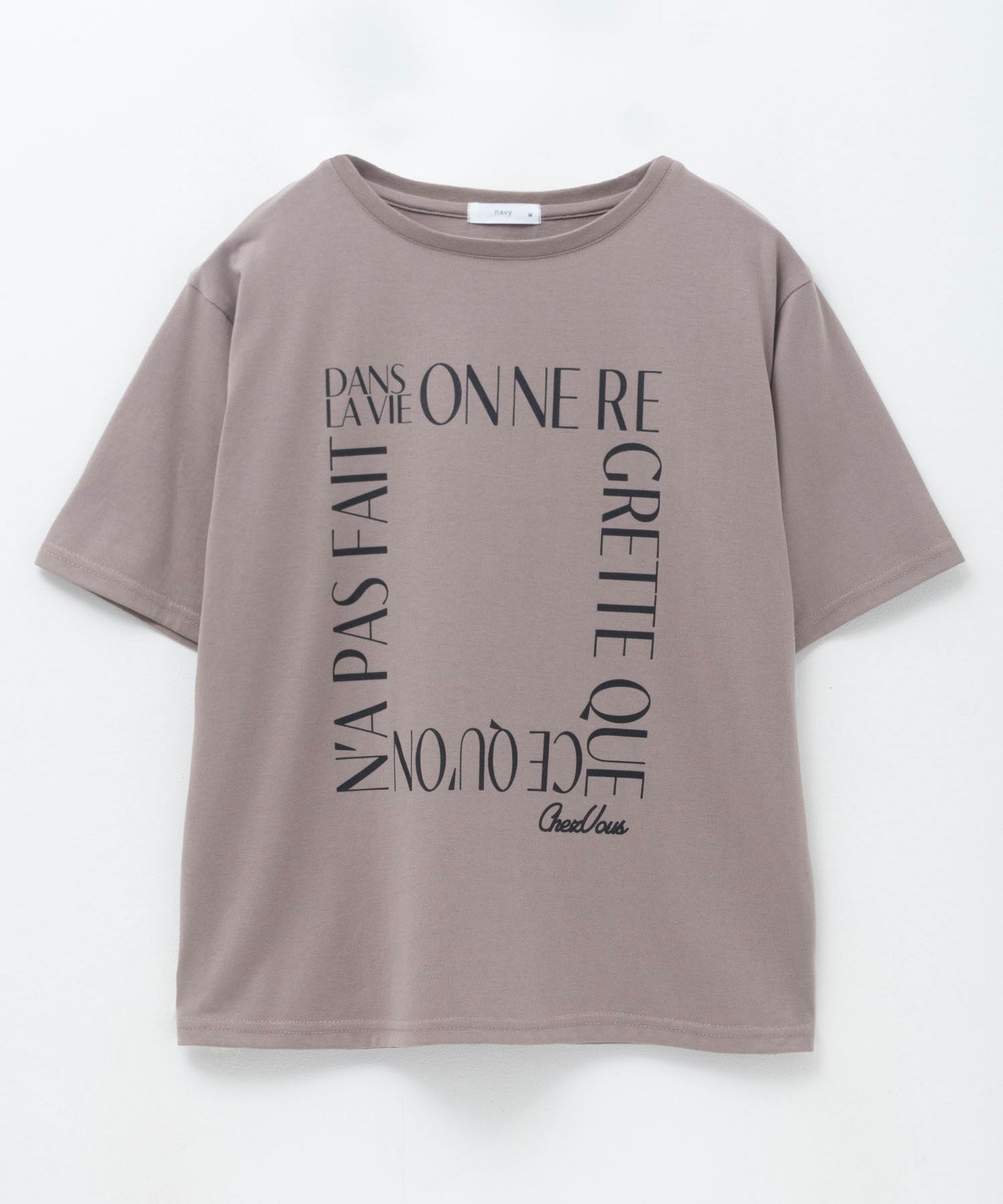 NAVY  メッセージプリントTシャツ レディース メール便 対応商品商品サムネイル-21