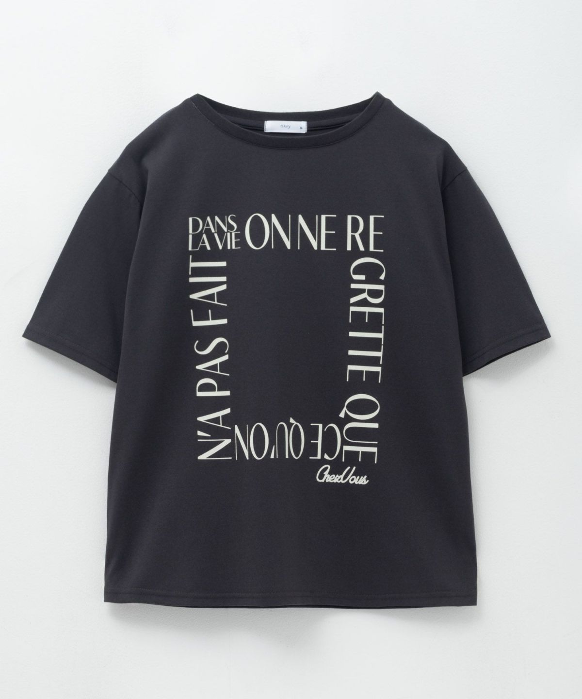 NAVY メッセージプリントTシャツ レディース ネコポス 対応商品