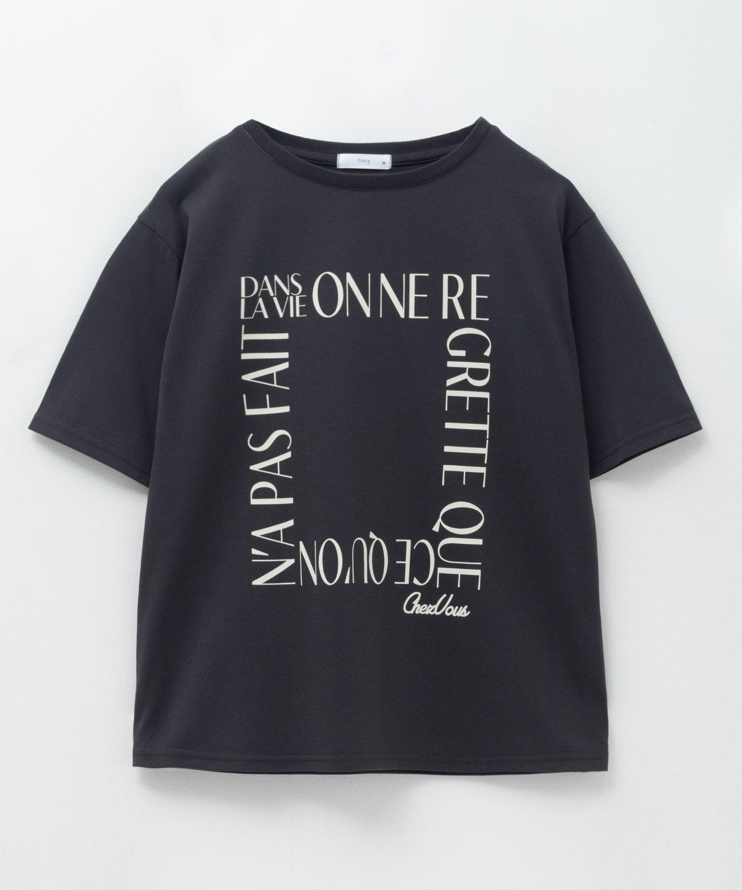 NAVY  メッセージプリントTシャツ レディース メール便 対応商品商品サムネイル-25