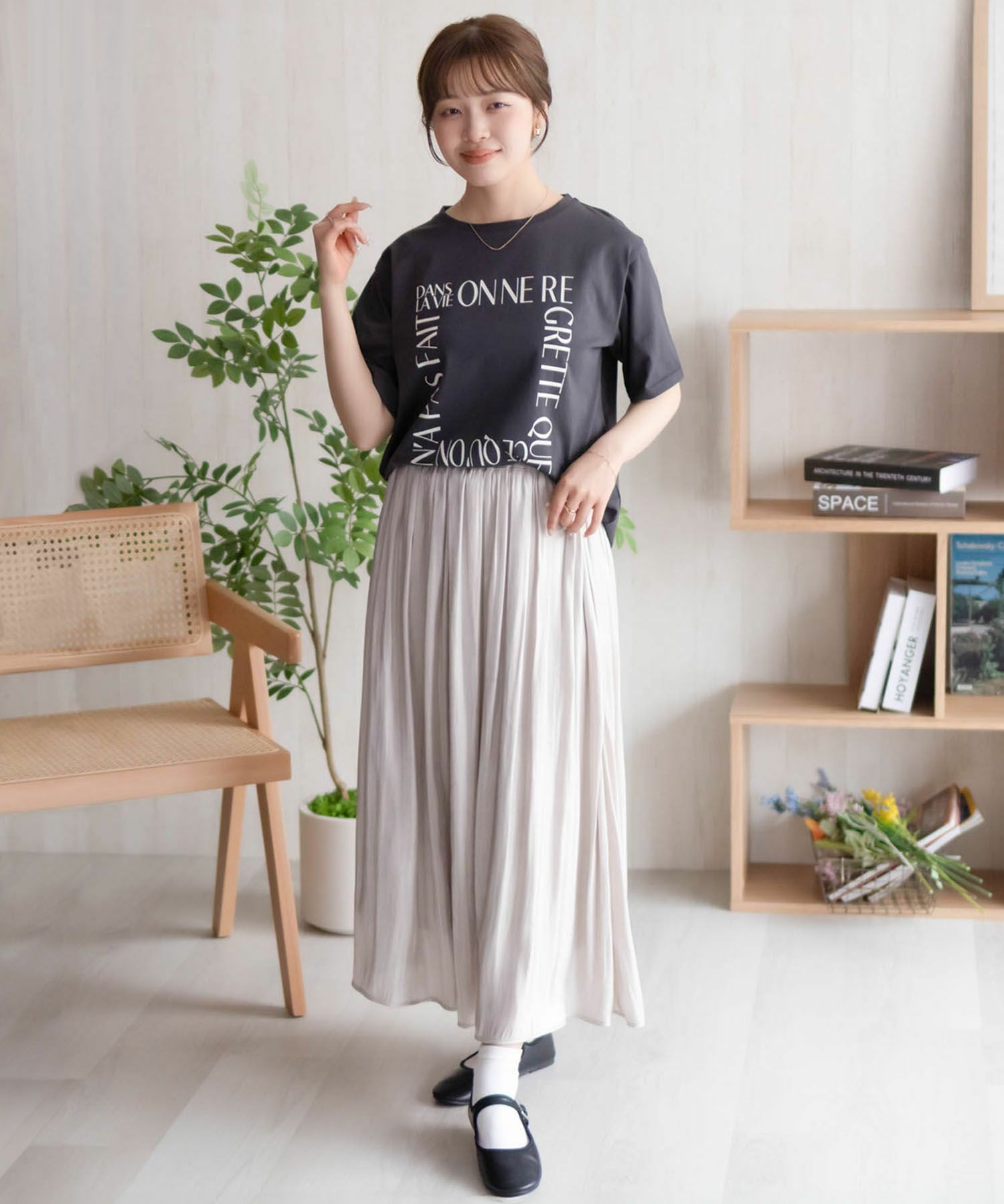 NAVY  メッセージプリントTシャツ レディース メール便 対応商品商品サムネイル-32