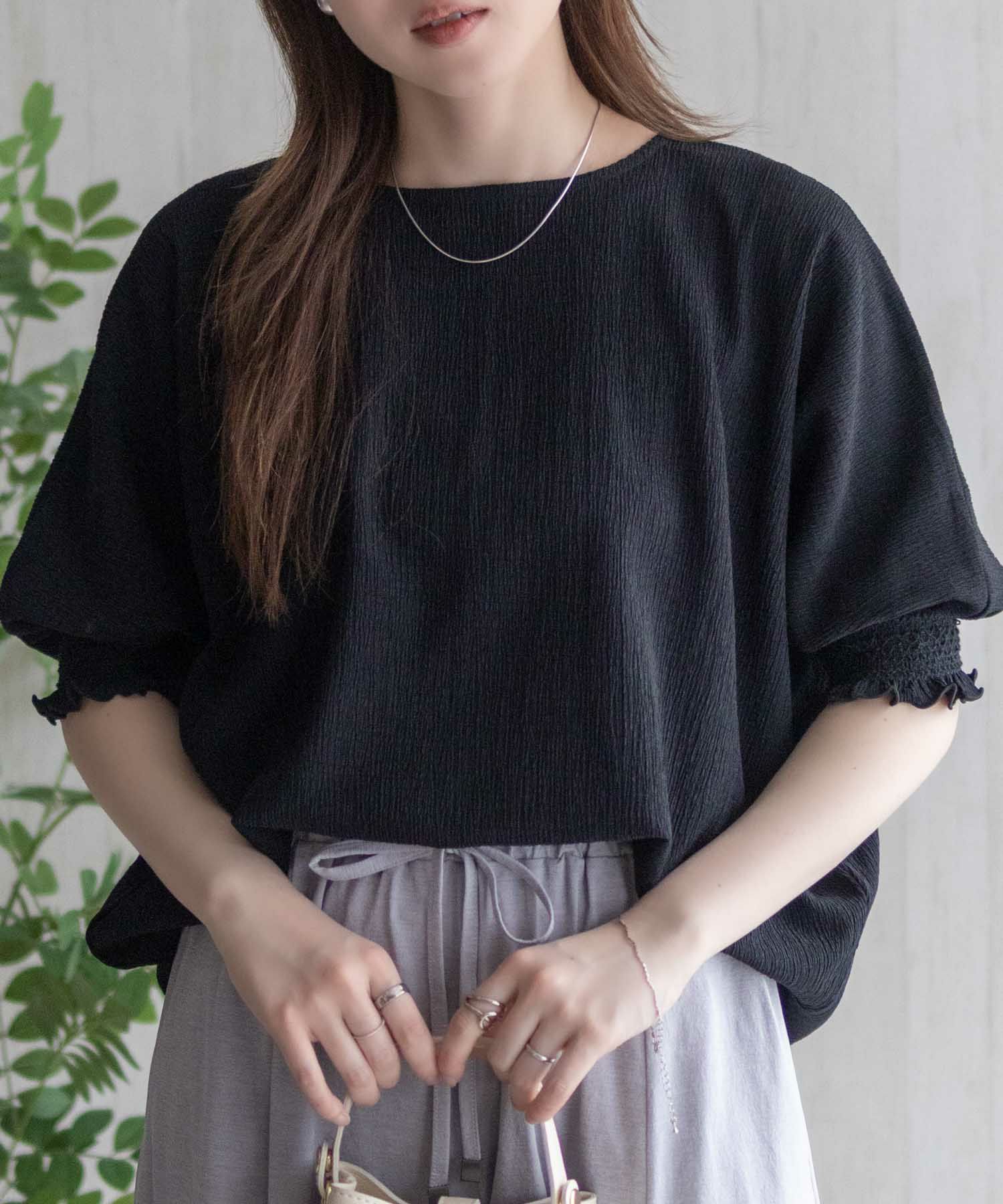 Howdy Marie  袖ゴムシャーリングプルオーバー レディース メール便 対応商品商品画像-1