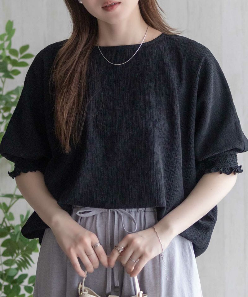 Howdy Marie 袖ゴムシャーリングプルオーバー レディース メール便 対応商品商品画像-1