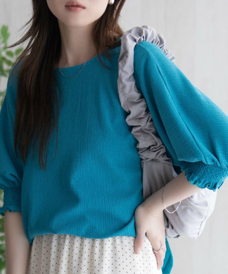 Howdy Marie 袖ゴムシャーリングプルオーバー レディース メール便 対応商品商品画像-2