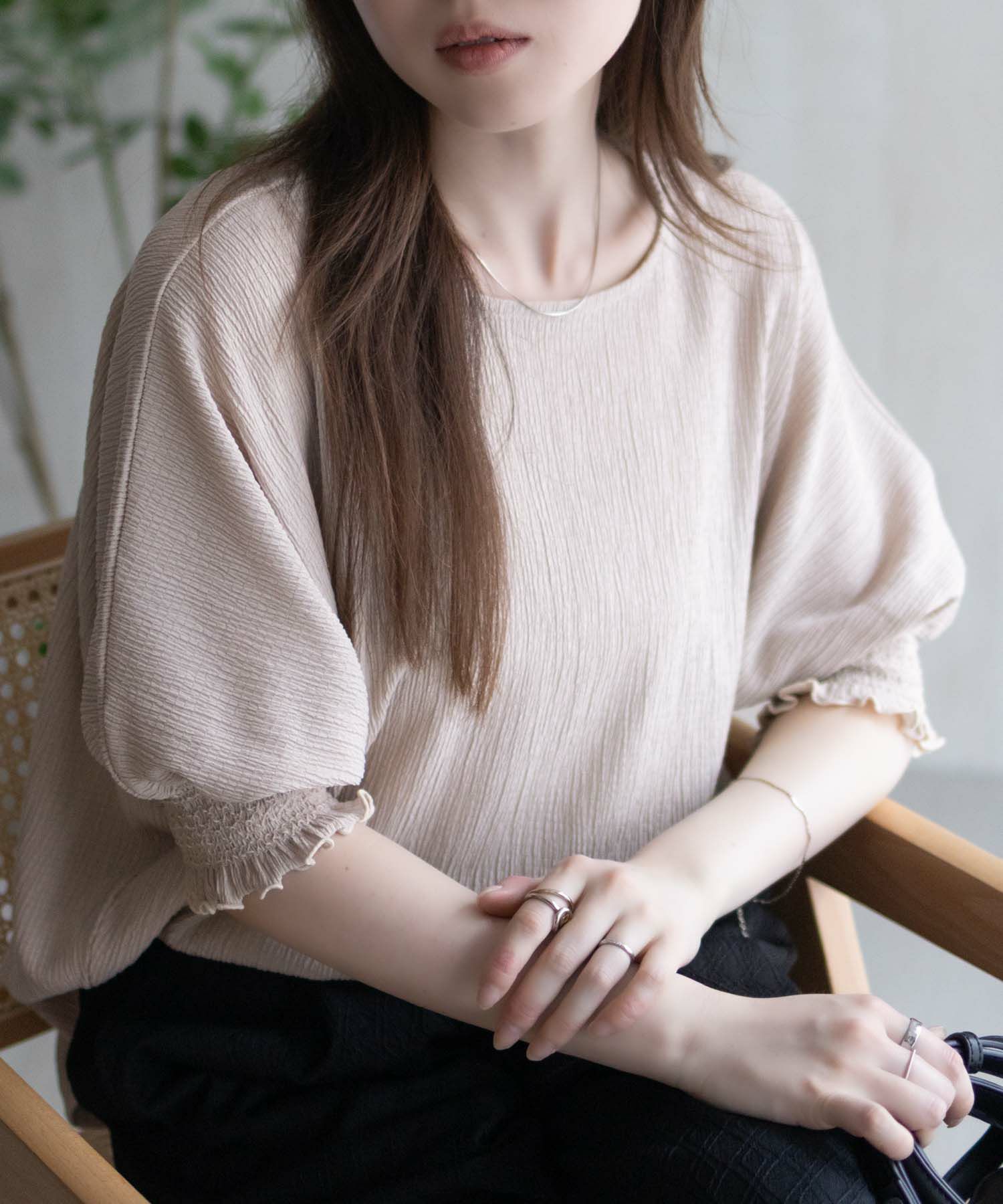 Howdy Marie  袖ゴムシャーリングプルオーバー レディース メール便 対応商品商品画像-3