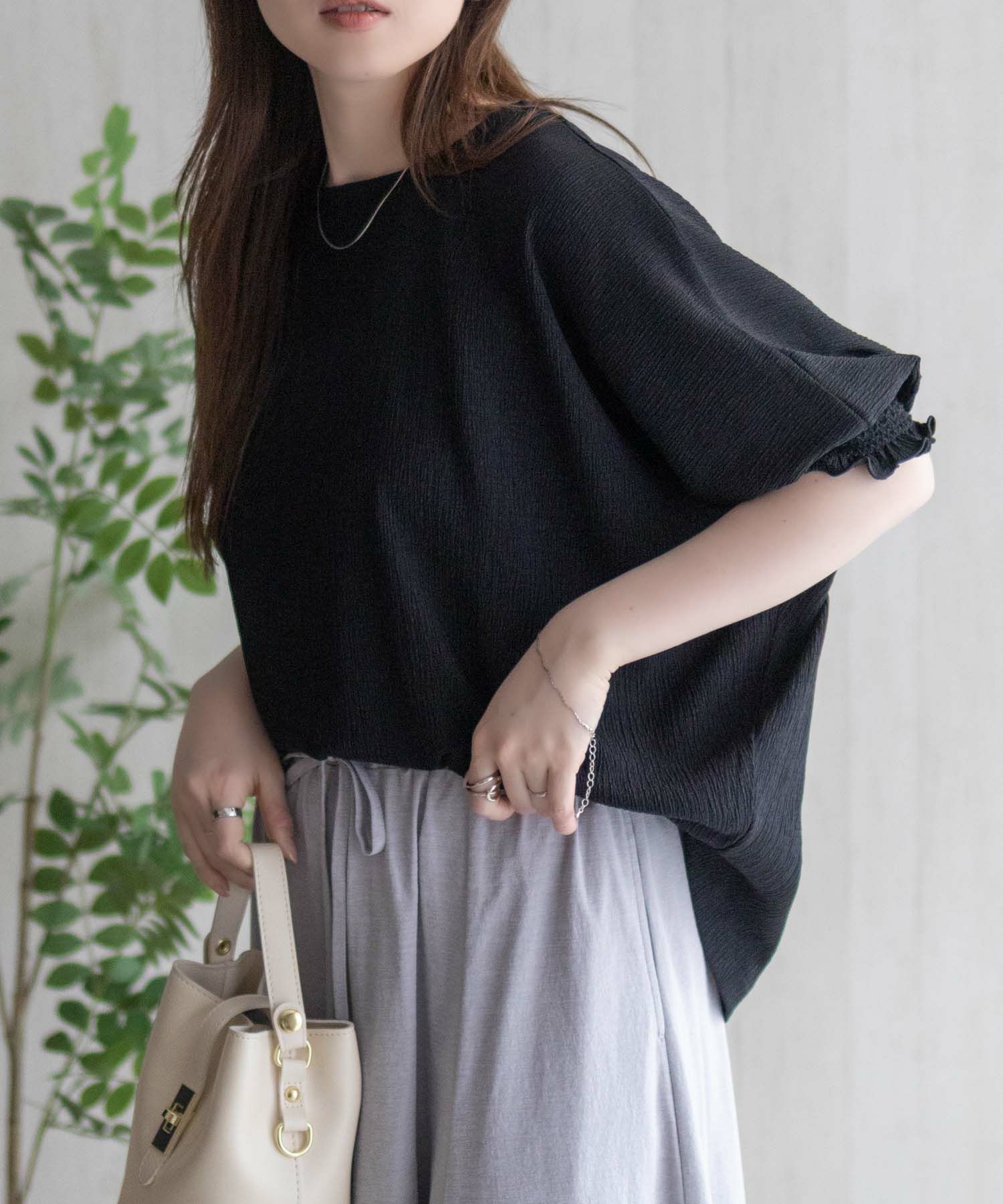 Howdy Marie 袖ゴムシャーリングプルオーバー レディース ネコポス 対応商品