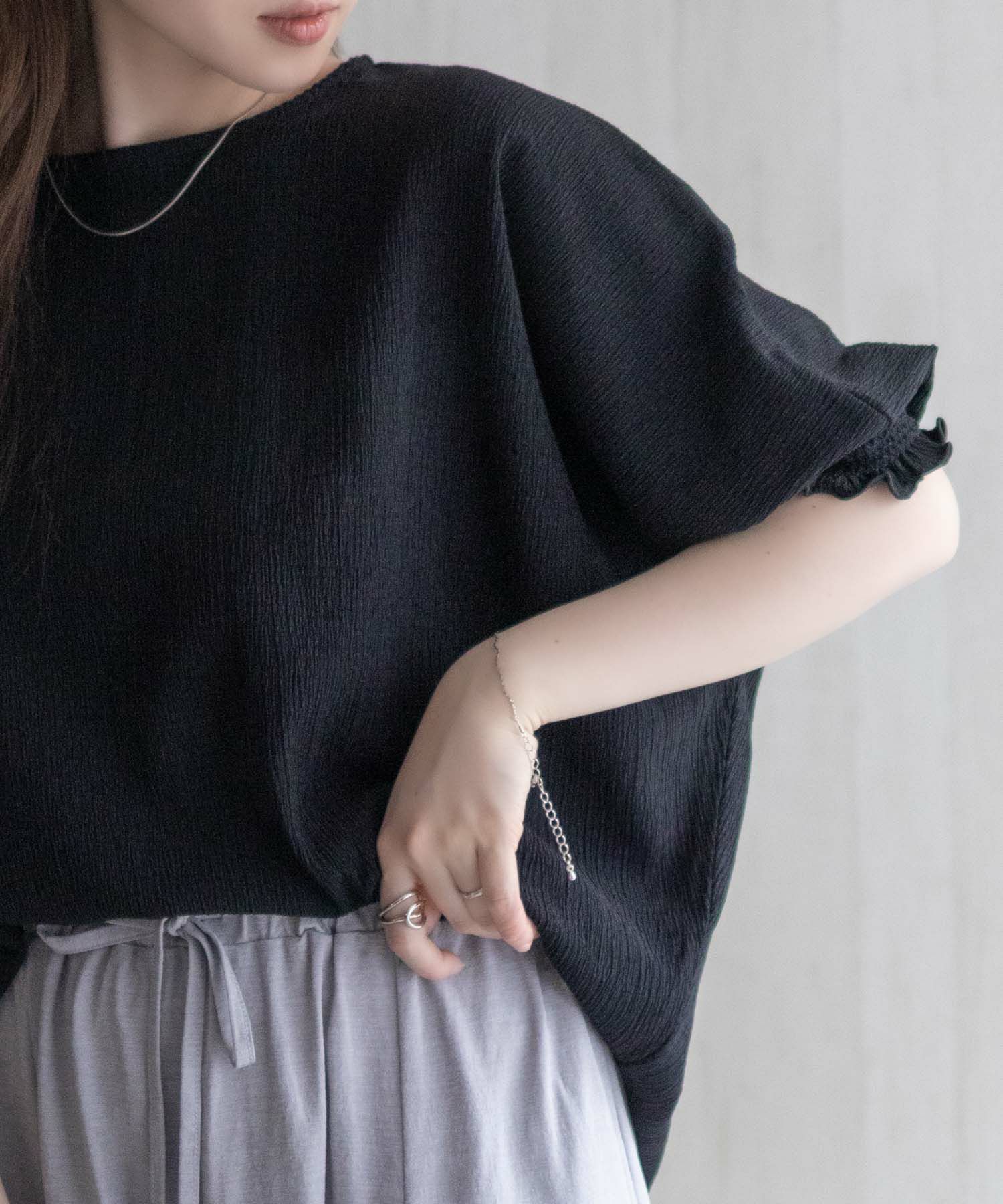 Howdy Marie 袖ゴムシャーリングプルオーバー レディース ネコポス 対応商品