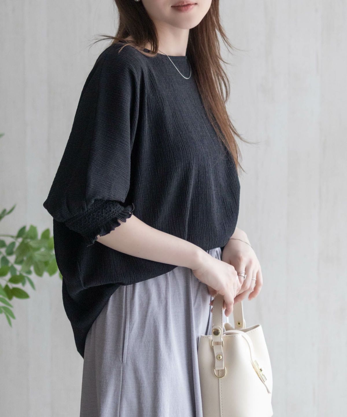 Howdy Marie 袖ゴムシャーリングプルオーバー レディース ネコポス 対応商品