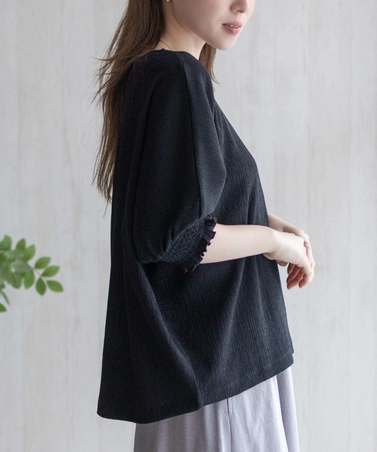 Howdy Marie  袖ゴムシャーリングプルオーバー レディース メール便 対応商品商品画像-8