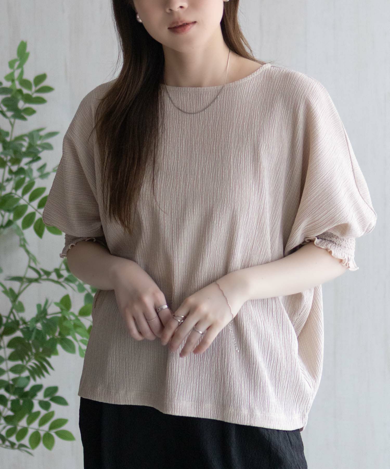 Howdy Marie 袖ゴムシャーリングプルオーバー レディース ネコポス 対応商品