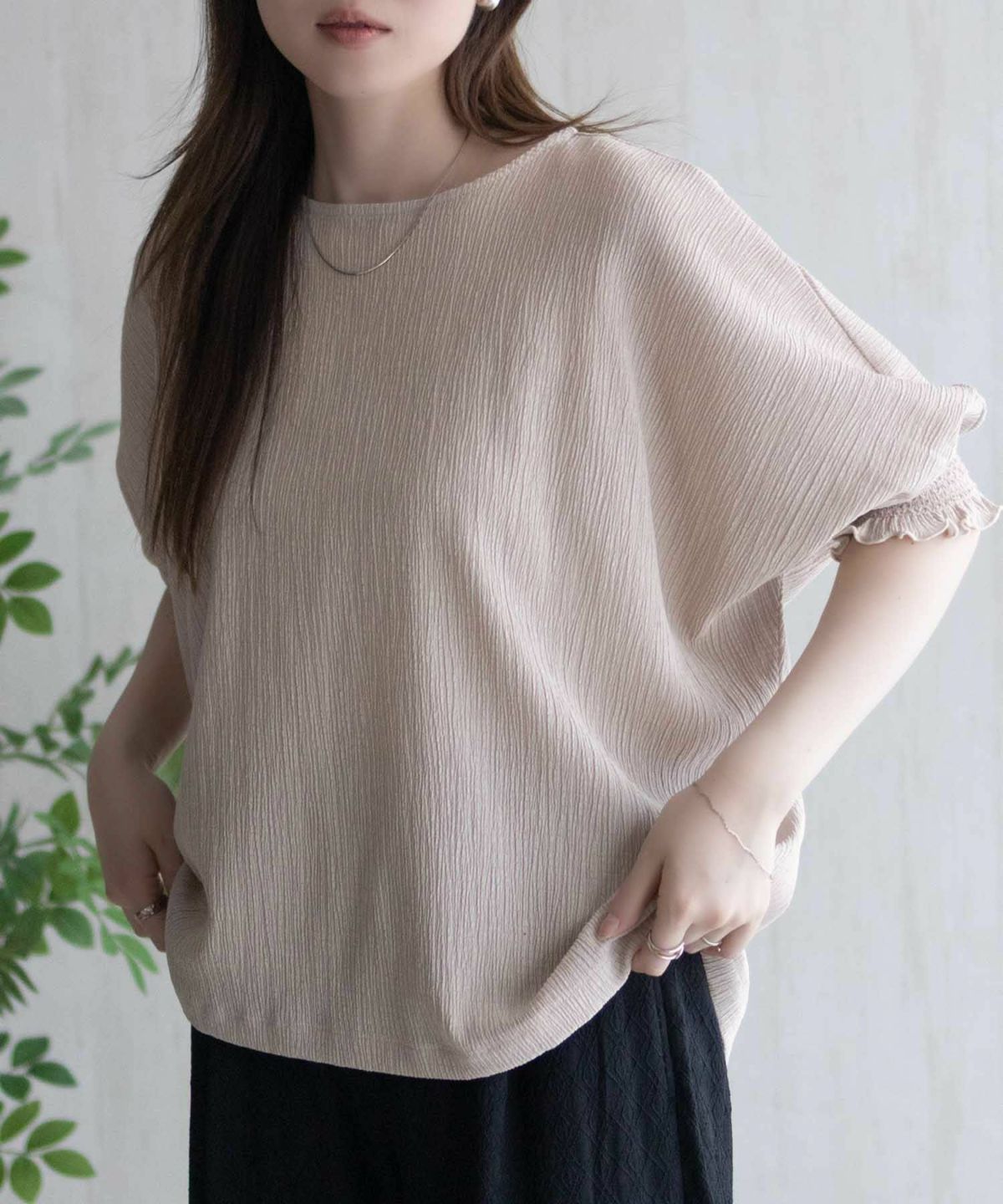 Howdy Marie 袖ゴムシャーリングプルオーバー レディース ネコポス 対応商品