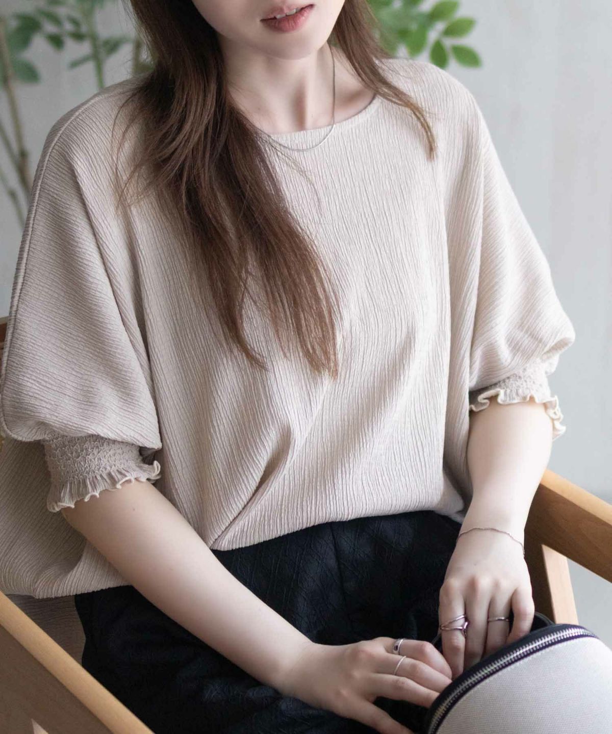 Howdy Marie 袖ゴムシャーリングプルオーバー レディース ネコポス 対応商品