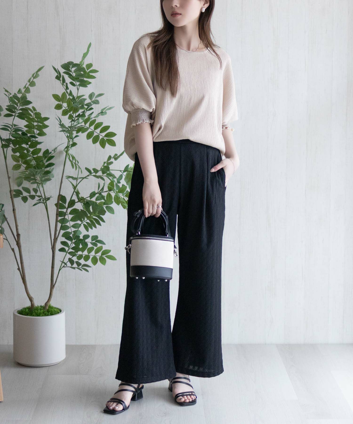 Howdy Marie 袖ゴムシャーリングプルオーバー レディース ネコポス 対応商品