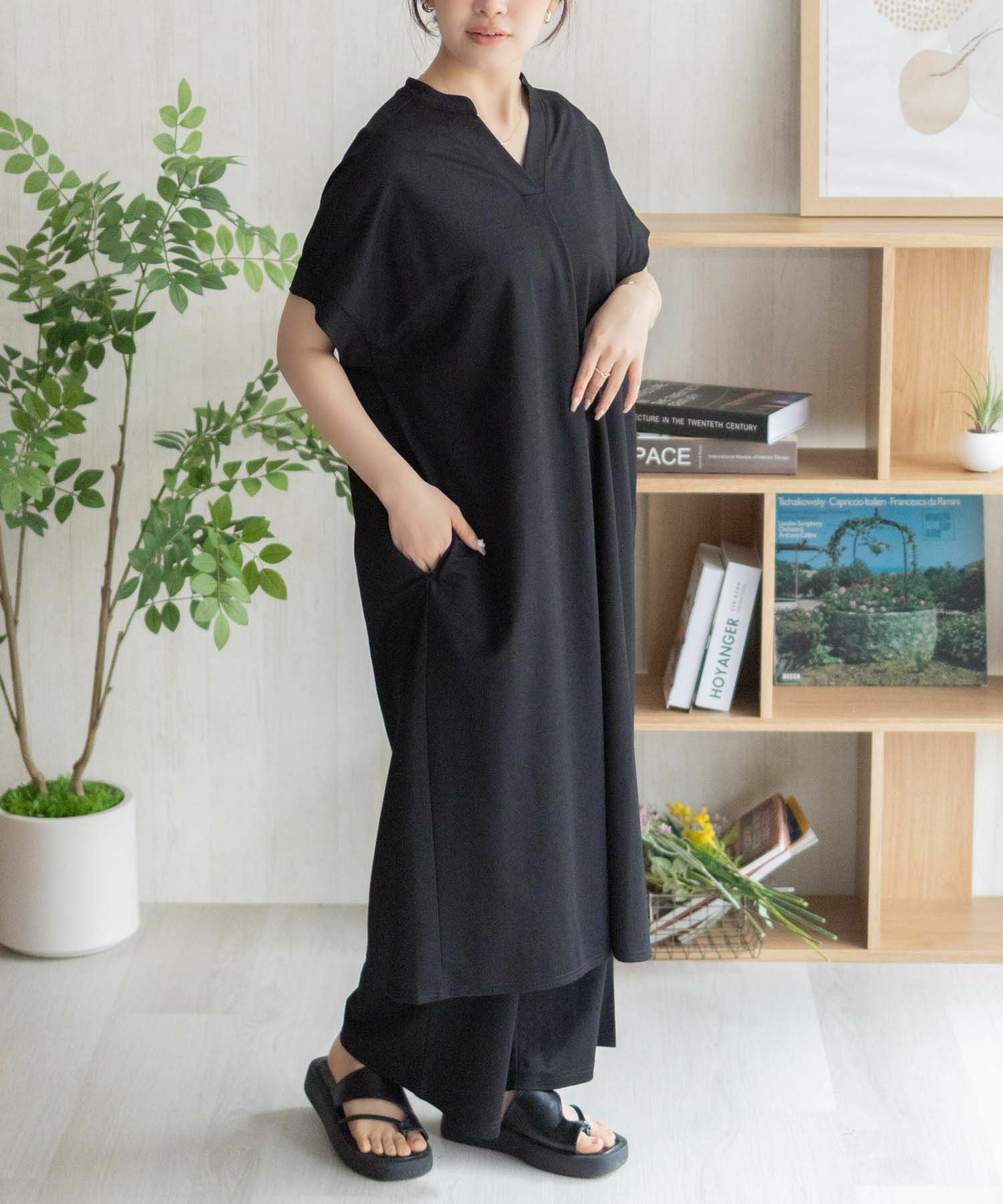 nAvy SARARI スキッパーロングワンピース レディース商品サムネイル-2