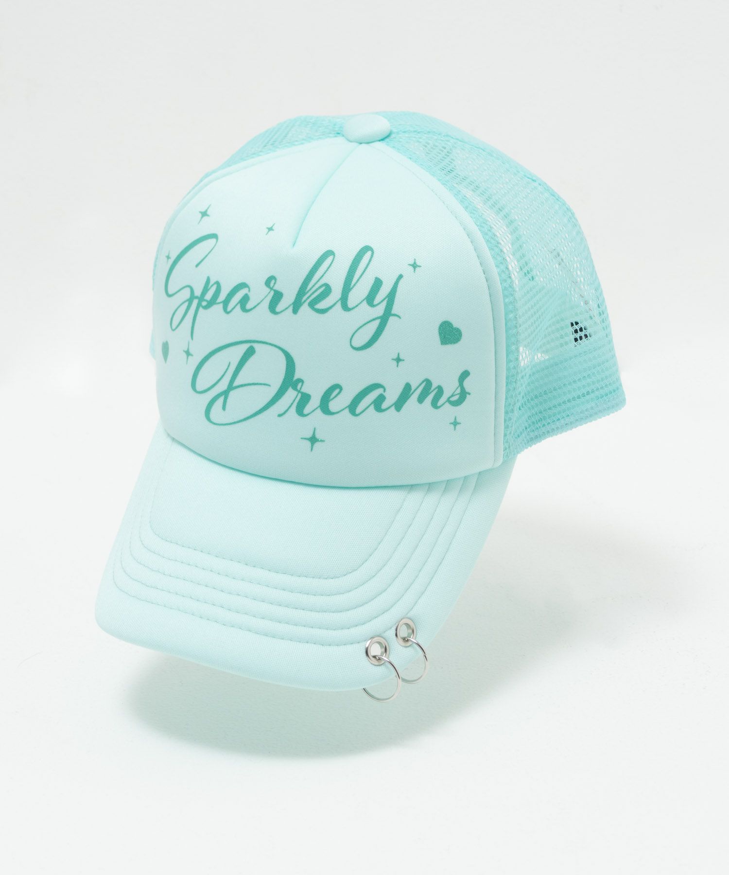 [期間限定価格]RICH MIX チャーム付きラメプリントメッシュキャップ キッズ