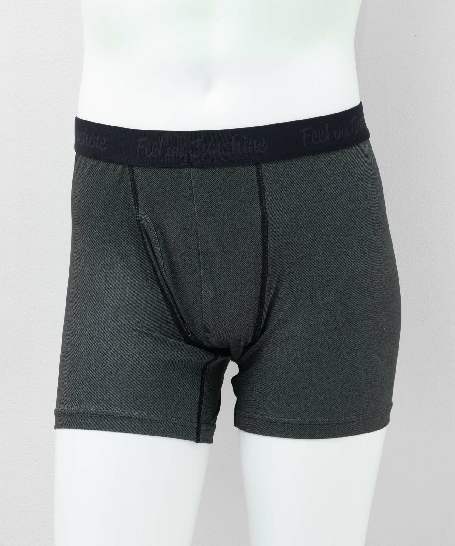 NAVY  メッシュボクサーパンツ デニム柄 メンズ メール便 対応商品商品画像-1