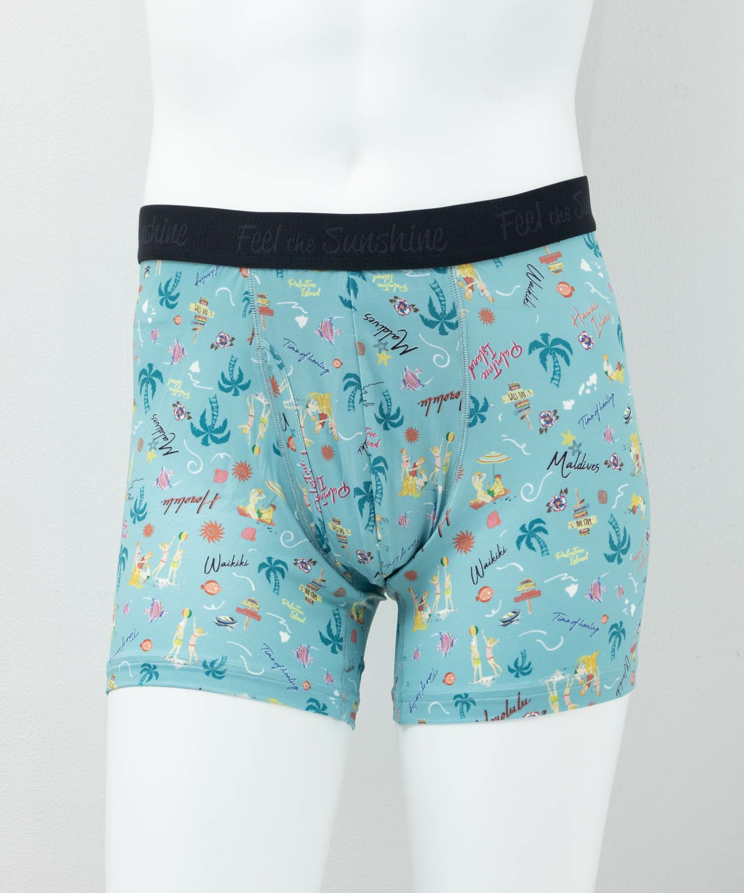 NAVY  メッシュボクサーパンツ アロハ柄 メンズ メール便 対応商品商品画像-1