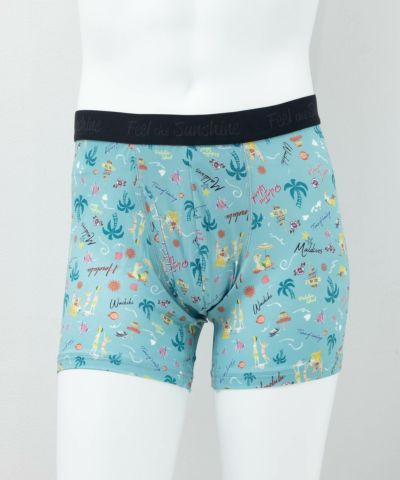 NAVY  メッシュボクサーパンツ アロハ柄 メンズ ネコポス 対応商品