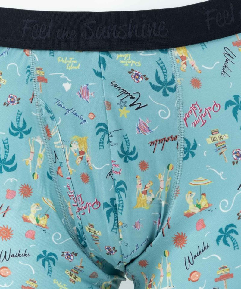 NAVY  メッシュボクサーパンツ アロハ柄 メンズ メール便 対応商品商品画像-7