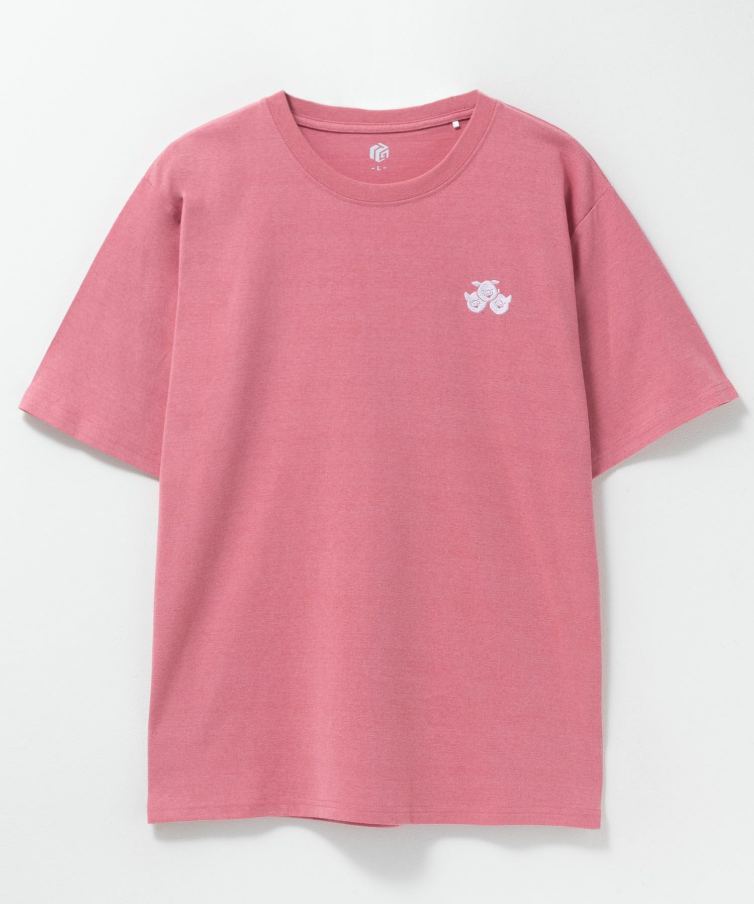 T-GRAPHICS アニマル刺繍半袖Tシャツ メンズ ネコポス 対応商品