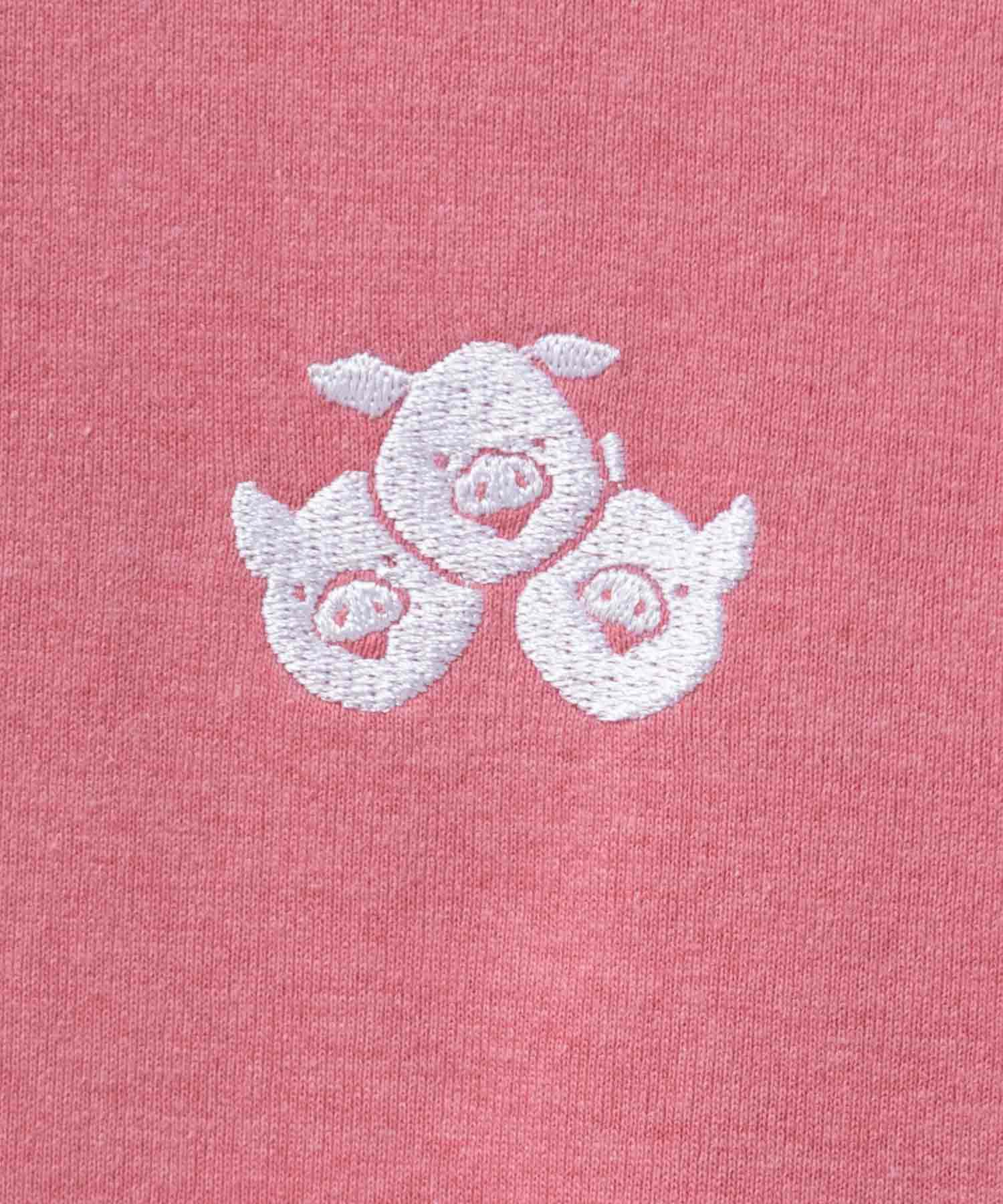 T-GRAPHICS アニマル刺繍半袖Tシャツ メンズ ネコポス 対応商品