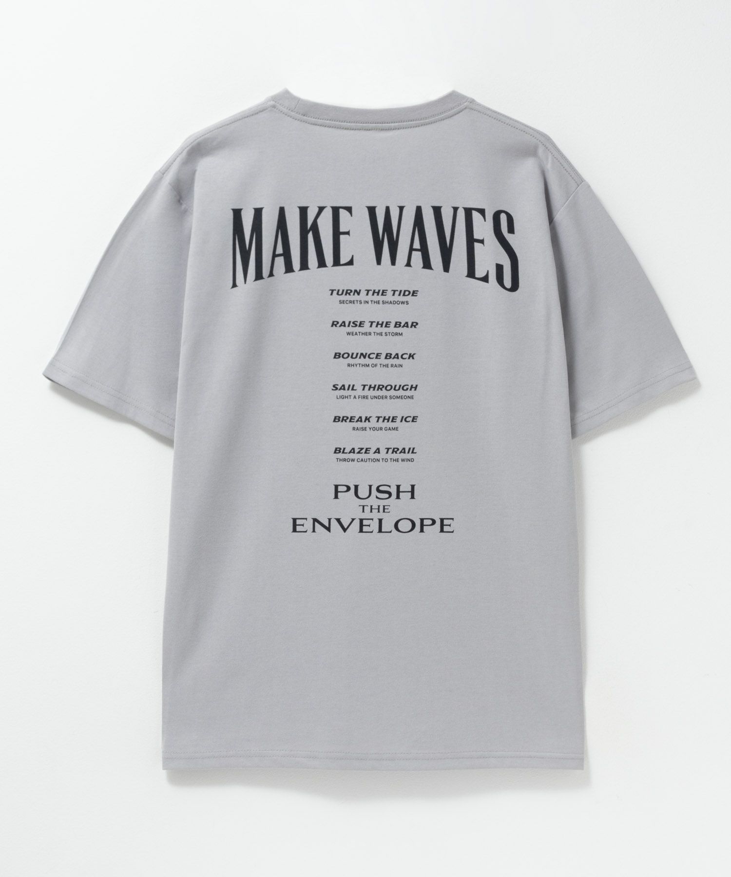 T-GRAPHICS メッセージデザインプリント半袖Tシャツ メンズ ネコポス 対応商品