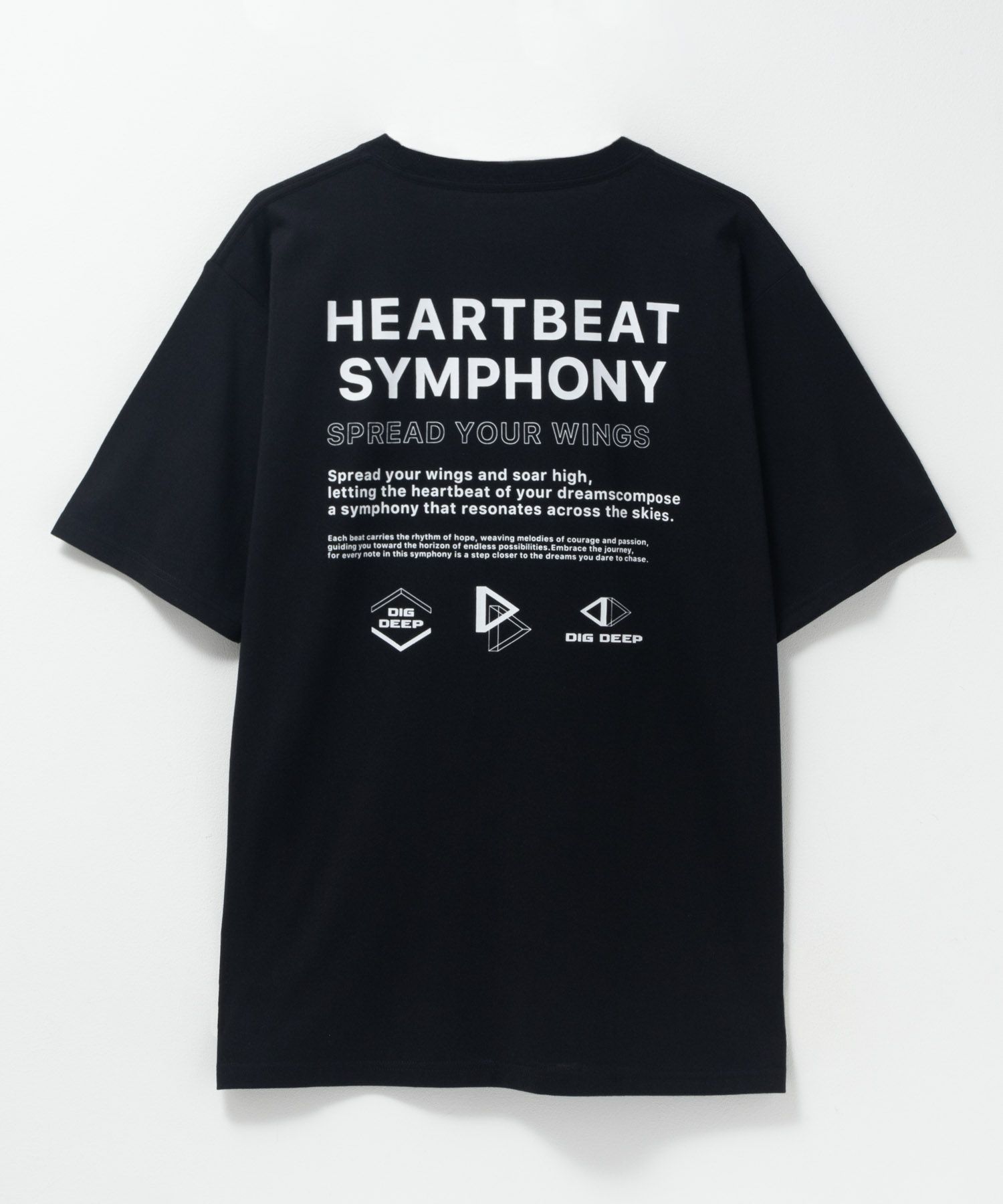 T-GRAPHICS メッセージデザインプリント半袖Tシャツ メンズ ネコポス 対応商品