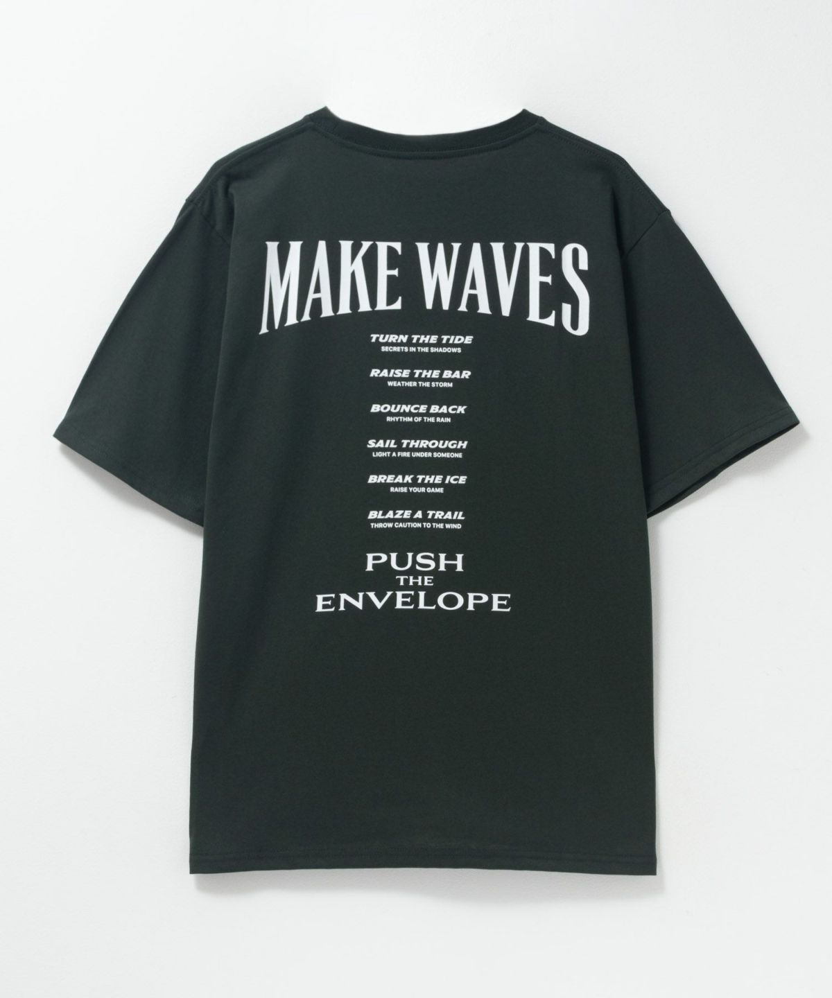 T-GRAPHICS メッセージデザインプリント半袖Tシャツ メンズ ネコポス 対応商品