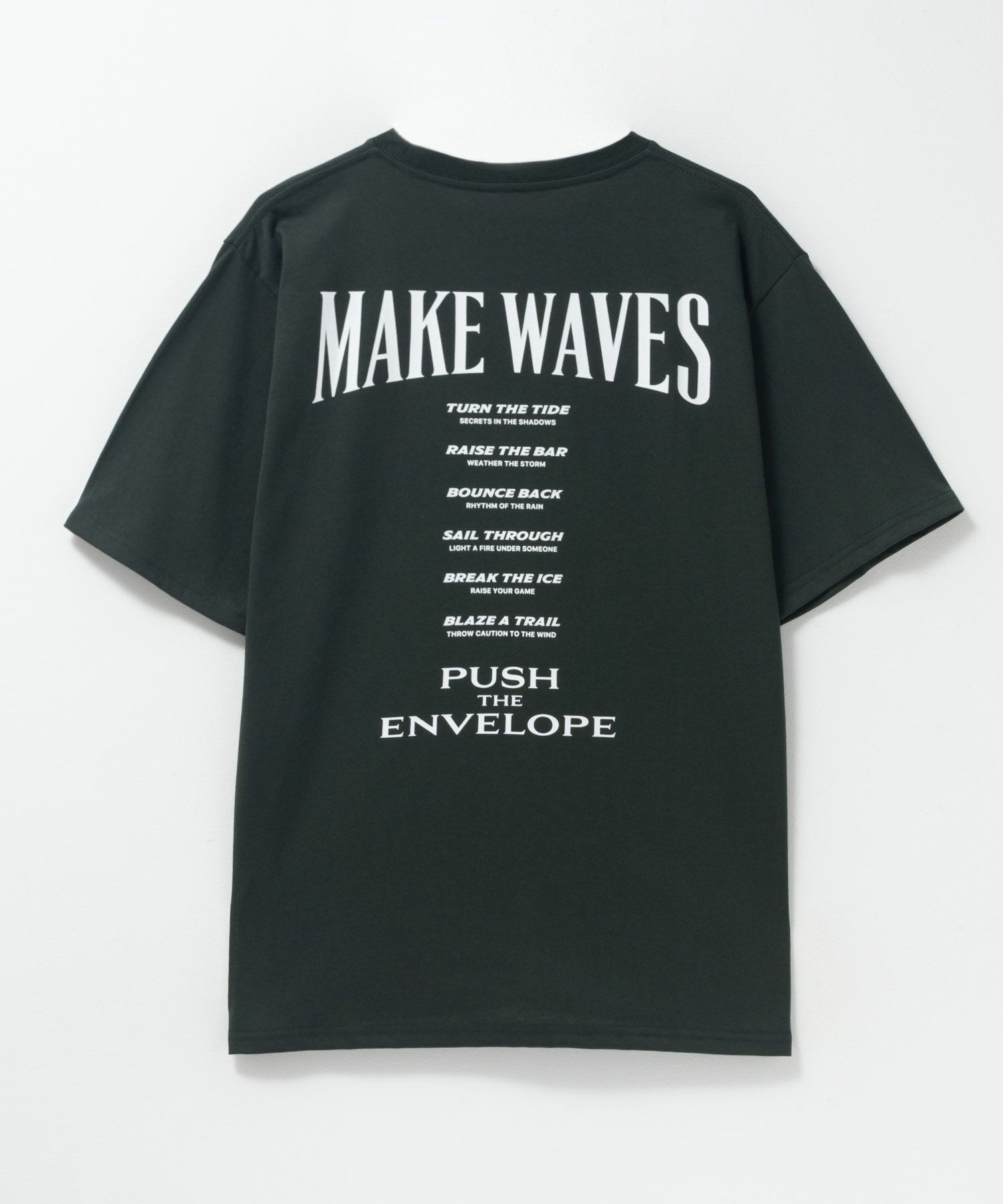 T-GRAPHICS メッセージデザインプリント半袖Tシャツ メンズ ネコポス 対応商品