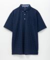 NAVY 小紋柄カットポロシャツ メンズ