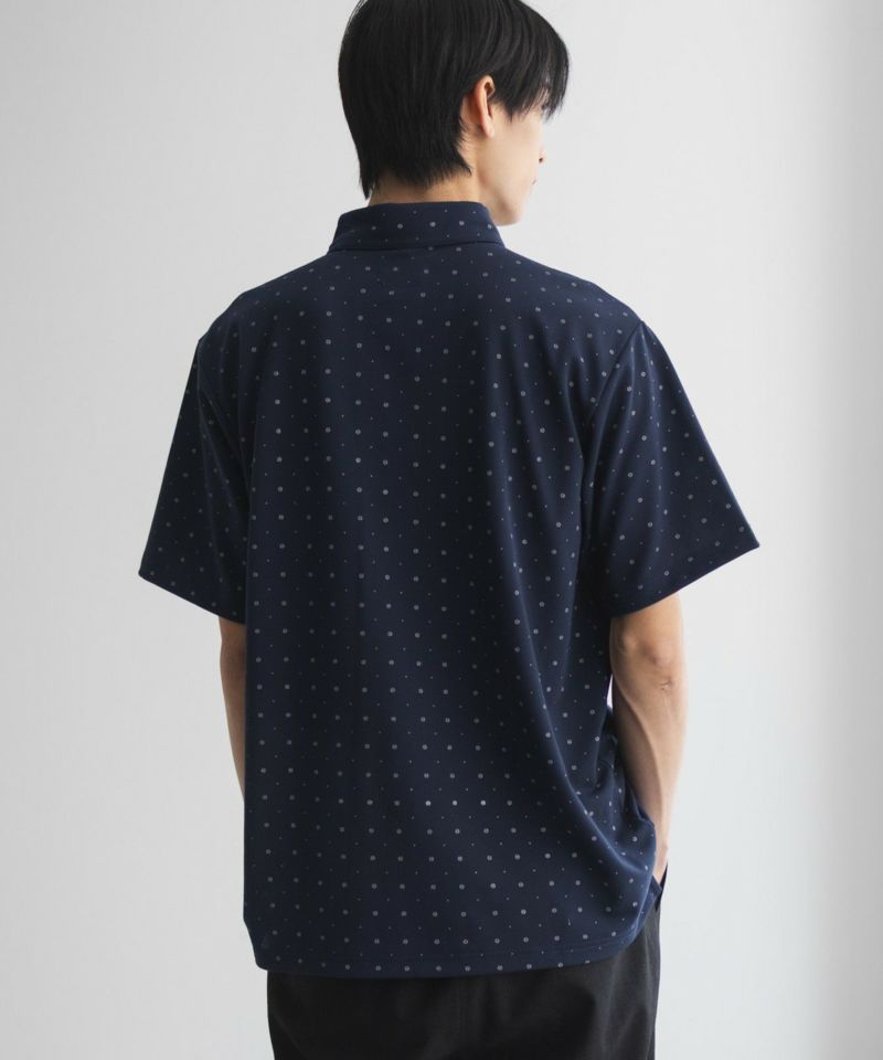NAVY 小紋柄カットポロシャツ メンズ商品画像-7
