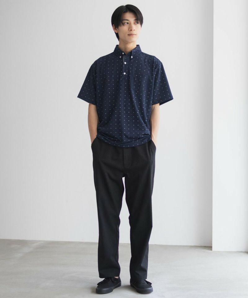 NAVY 小紋柄カットポロシャツ メンズ商品画像-8