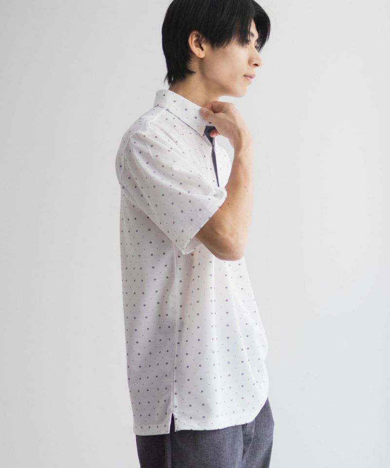 NAVY 小紋柄カットポロシャツ メンズ商品画像-11