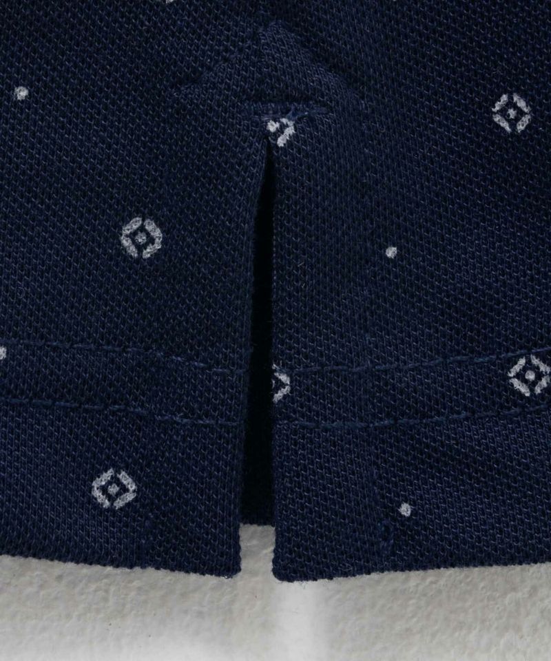 NAVY  小紋柄カットポロシャツ メンズ商品画像-14