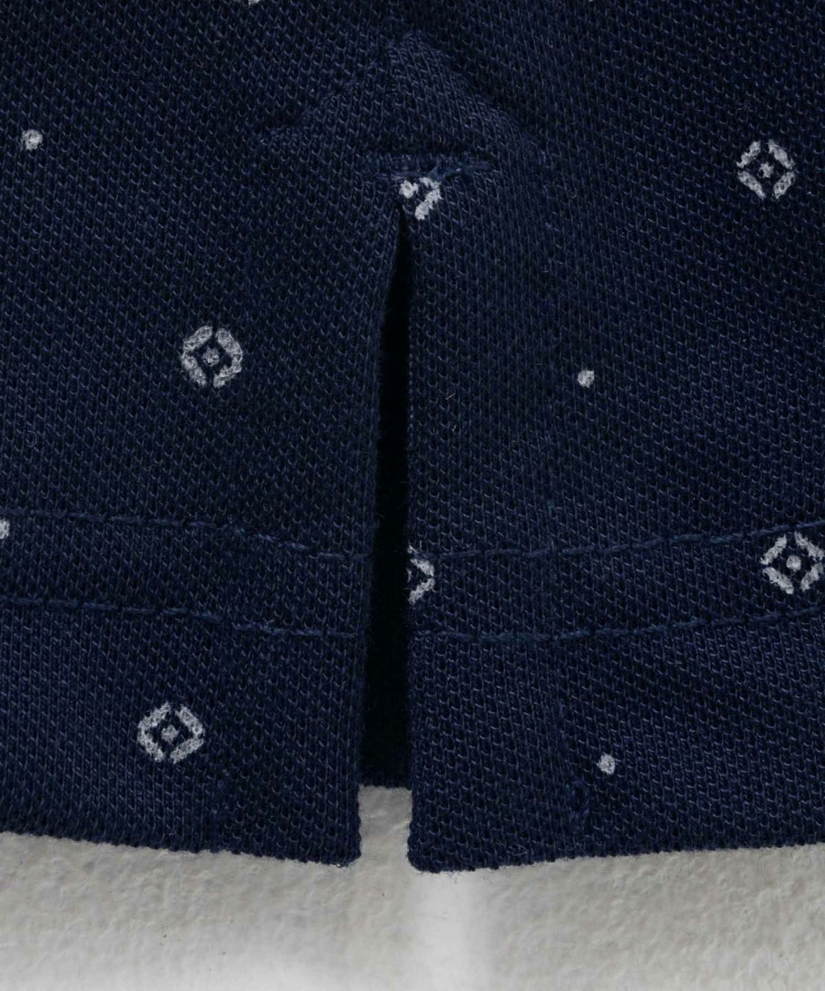 NAVY 小紋柄カットポロシャツ メンズ