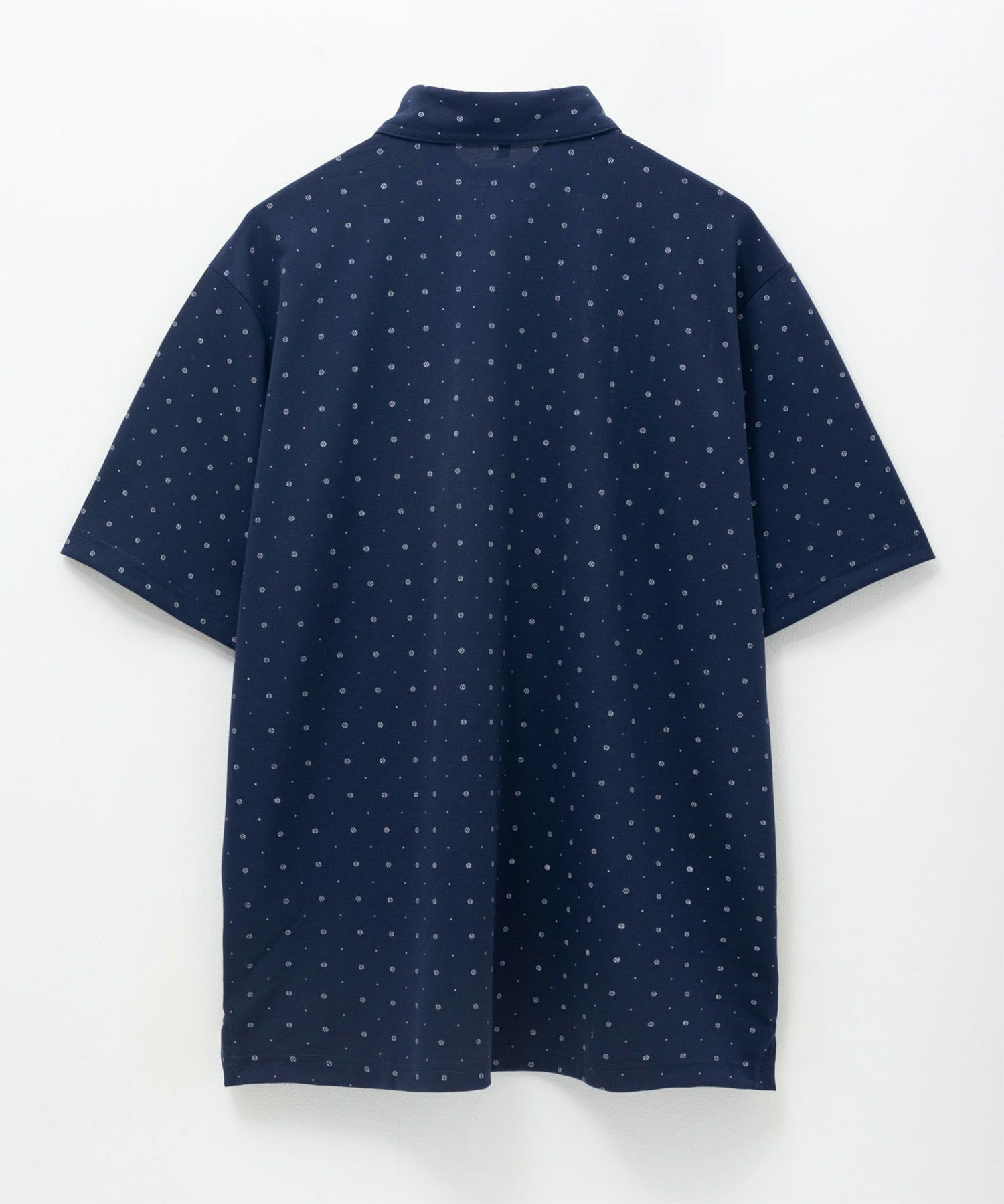 NAVY  小紋柄カットポロシャツ メンズ商品画像-16