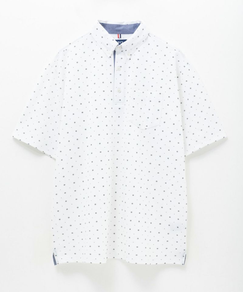 NAVY 小紋柄カットポロシャツ メンズ商品画像-17