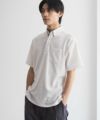 NAVY リップルボタンダウンカットポロシャツ メンズ