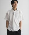 NAVY リップルスキッパーポロシャツ メンズ