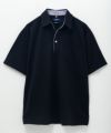 NAVY リップルスキッパーポロシャツ メンズ