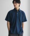 NAVY リップルスキッパーポロシャツ メンズ