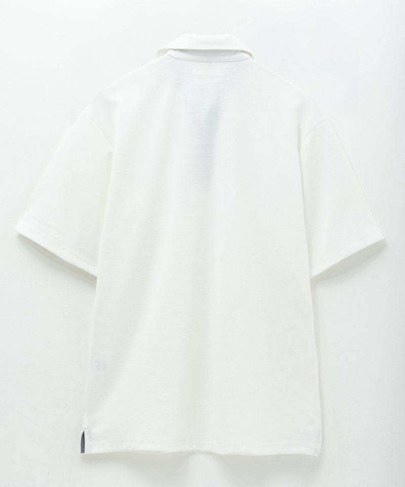 NAVY  SARARI リップルスキッパーポロシャツ メンズ商品画像-21