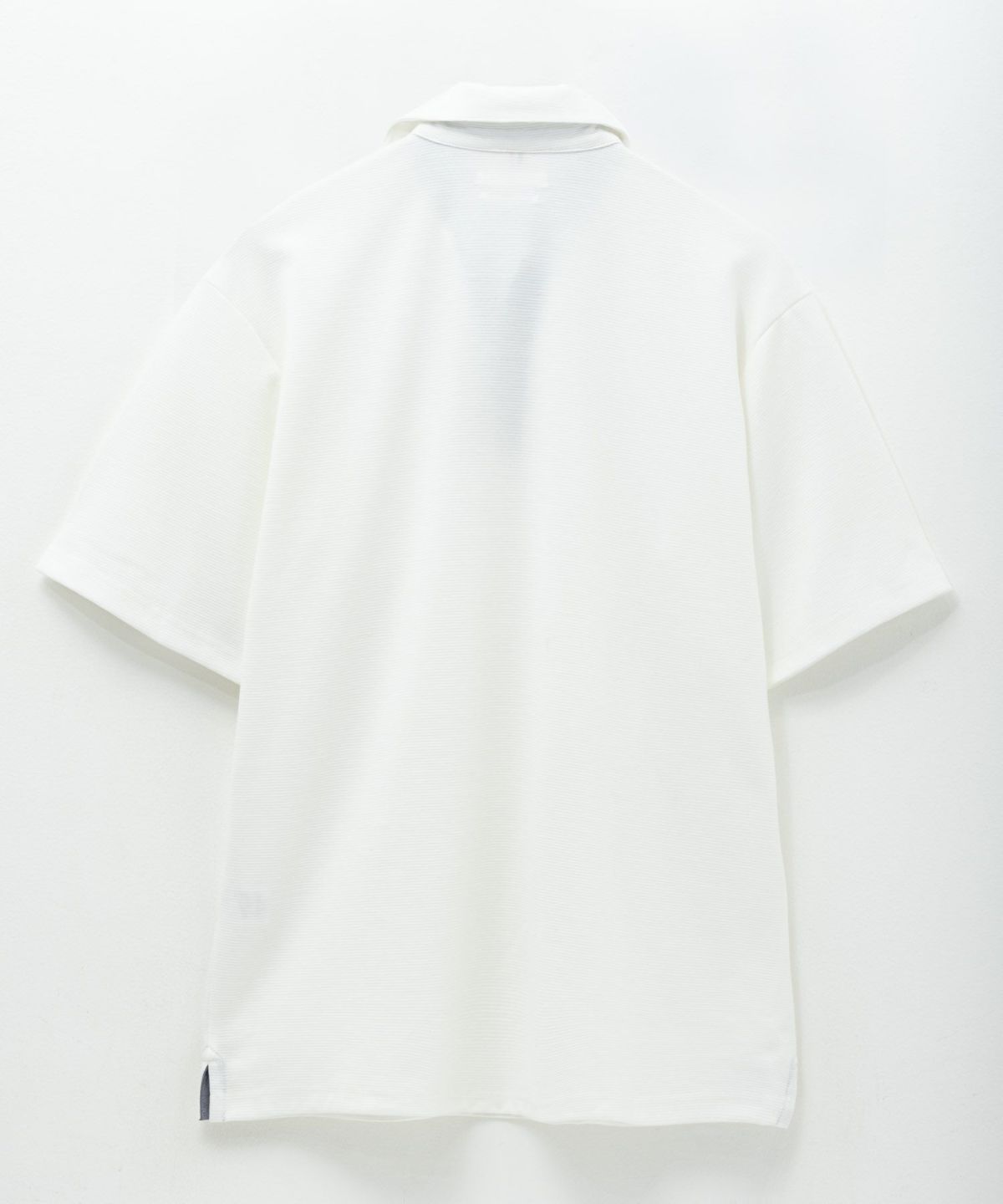 NAVY リップルスキッパーポロシャツ メンズ