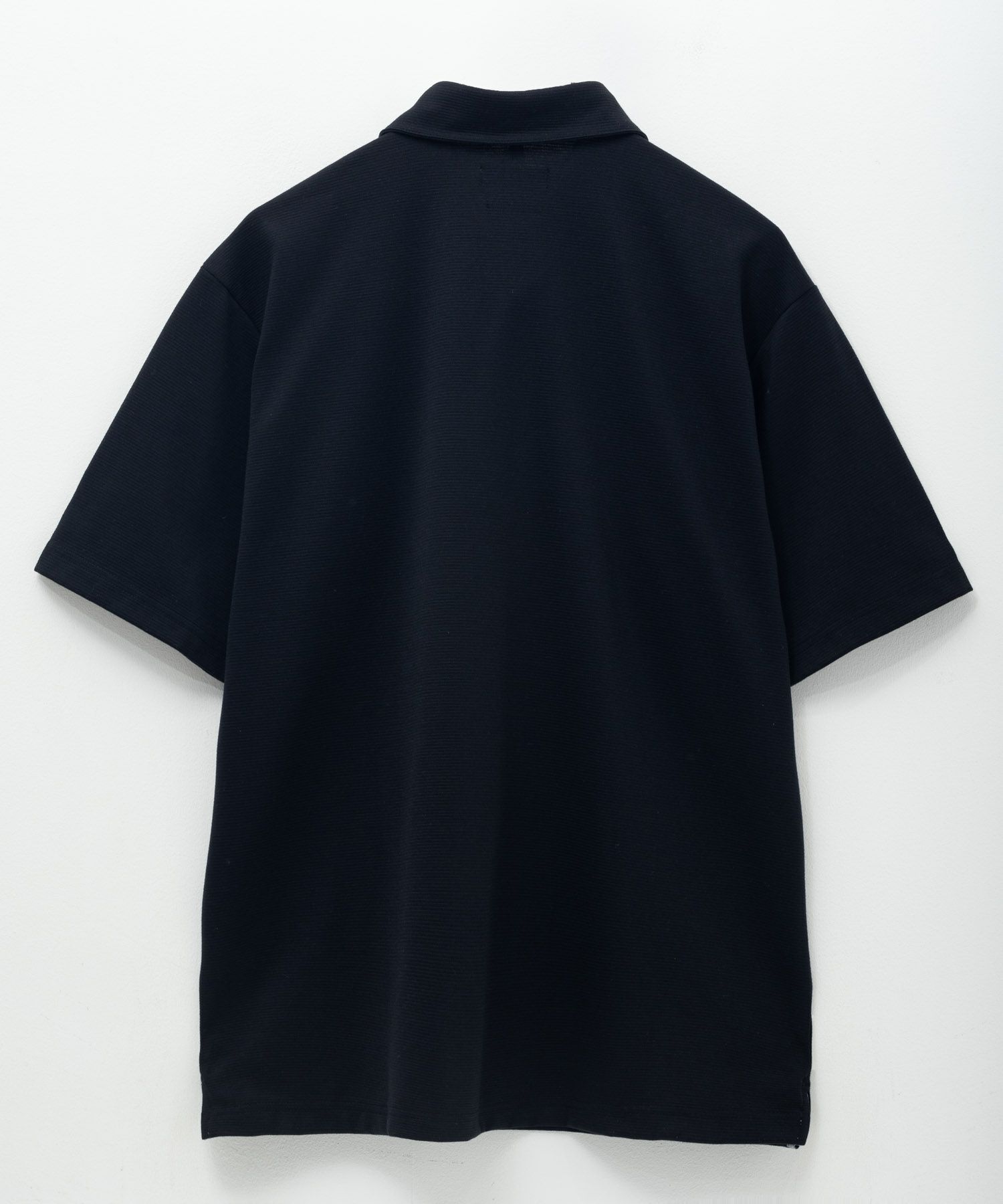 NAVY  SARARI リップルスキッパーポロシャツ メンズ商品画像-23