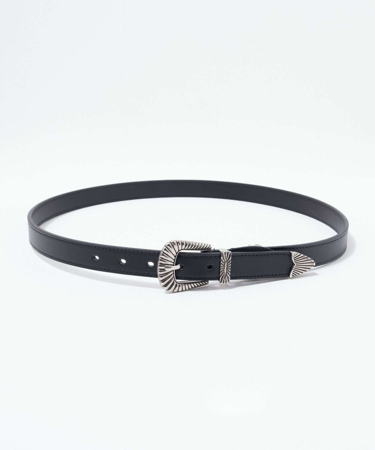 25mmウエスタン3点尾錠バックルベルト メンズ商品画像-2